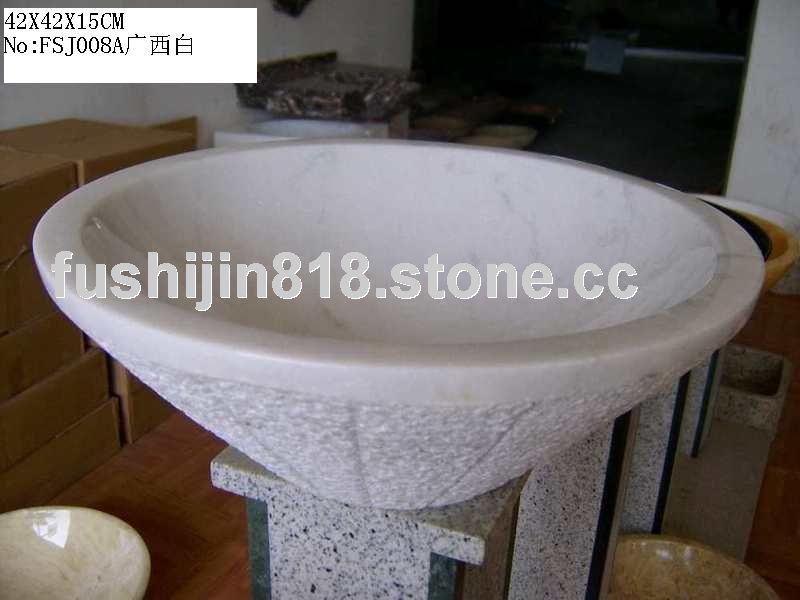 white marble sink