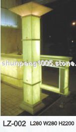 marble translucent column