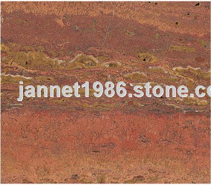 Red travertine
