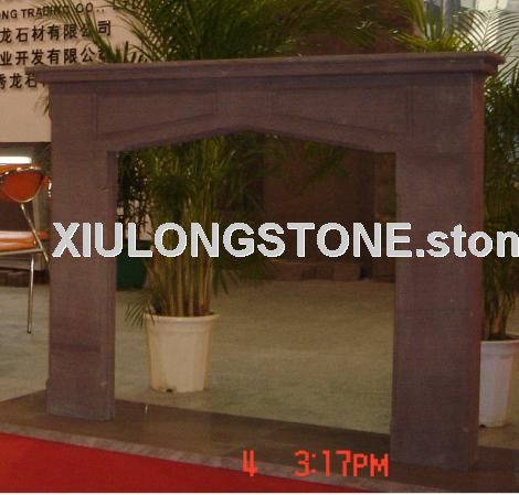 new sandstone fireplace