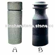 The car stops stones