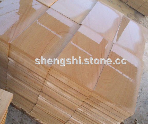 tiles of yellow wood sandstone