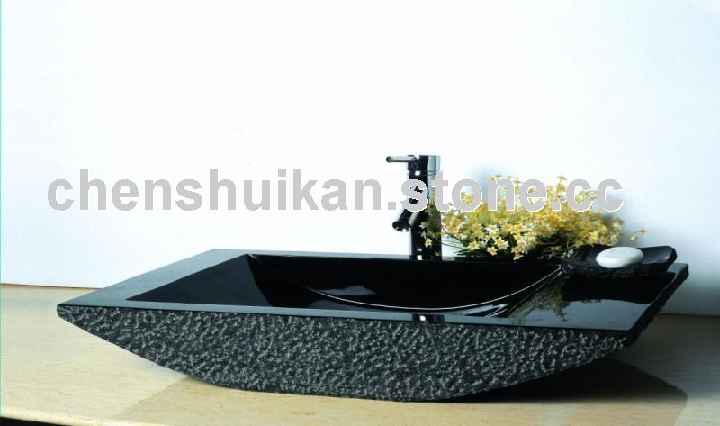 square stone basin