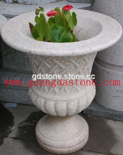 stone flowerpot