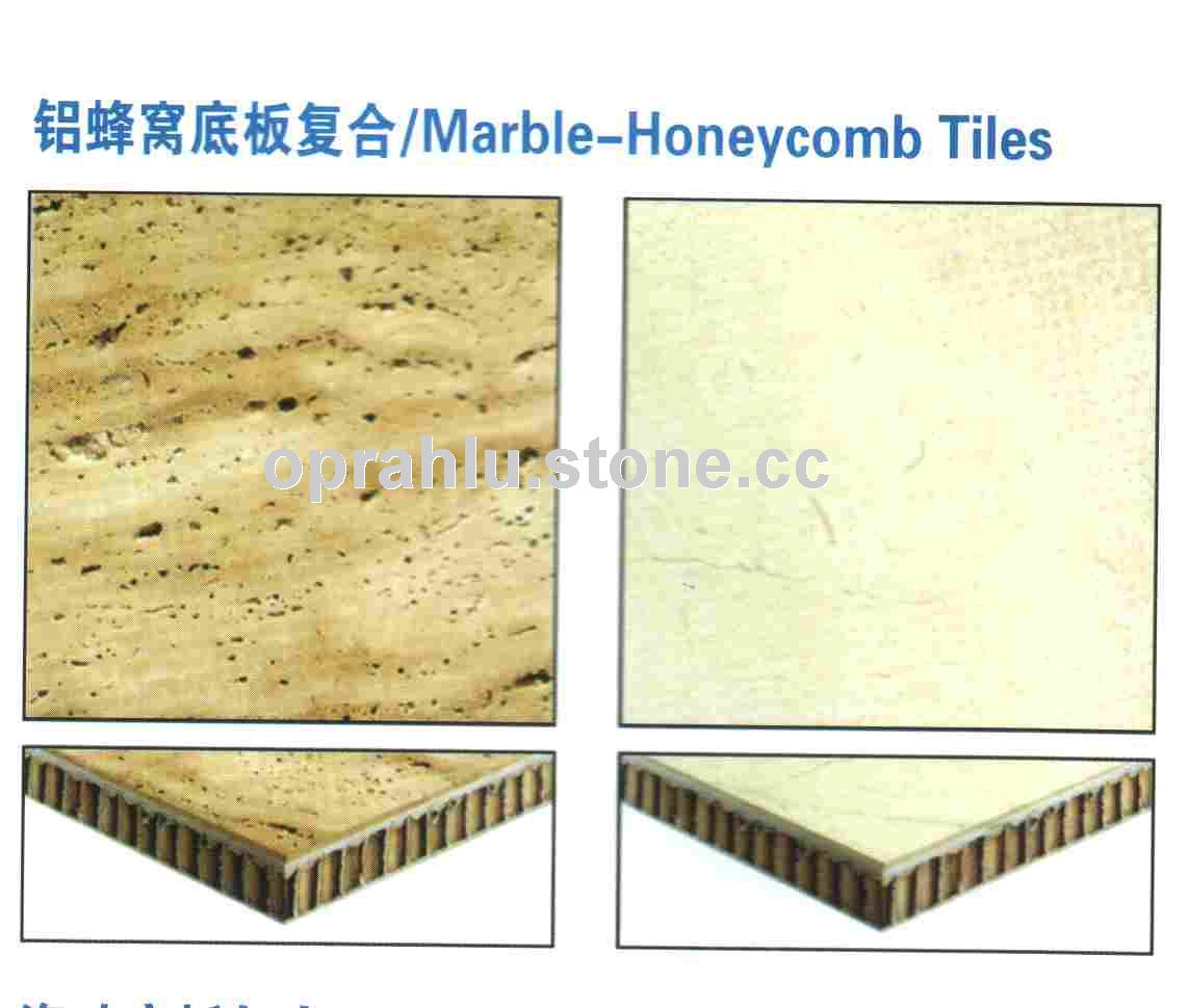 composite tiles: marble and honeycomb