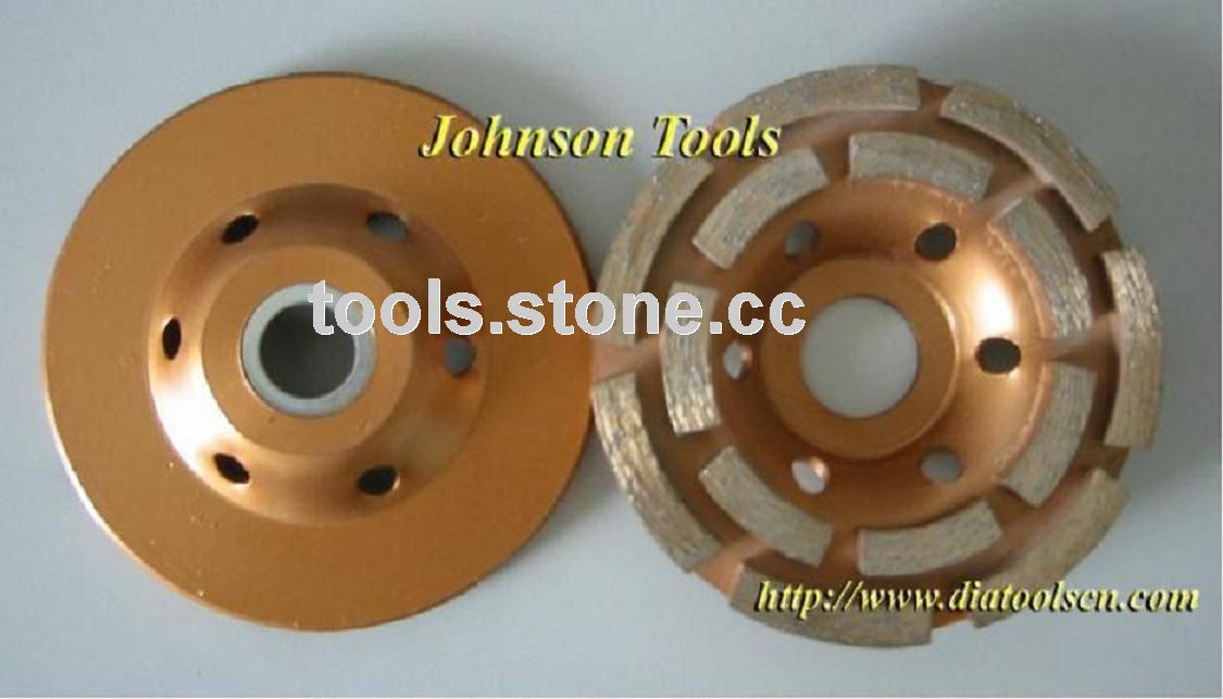 Double row cup wheel