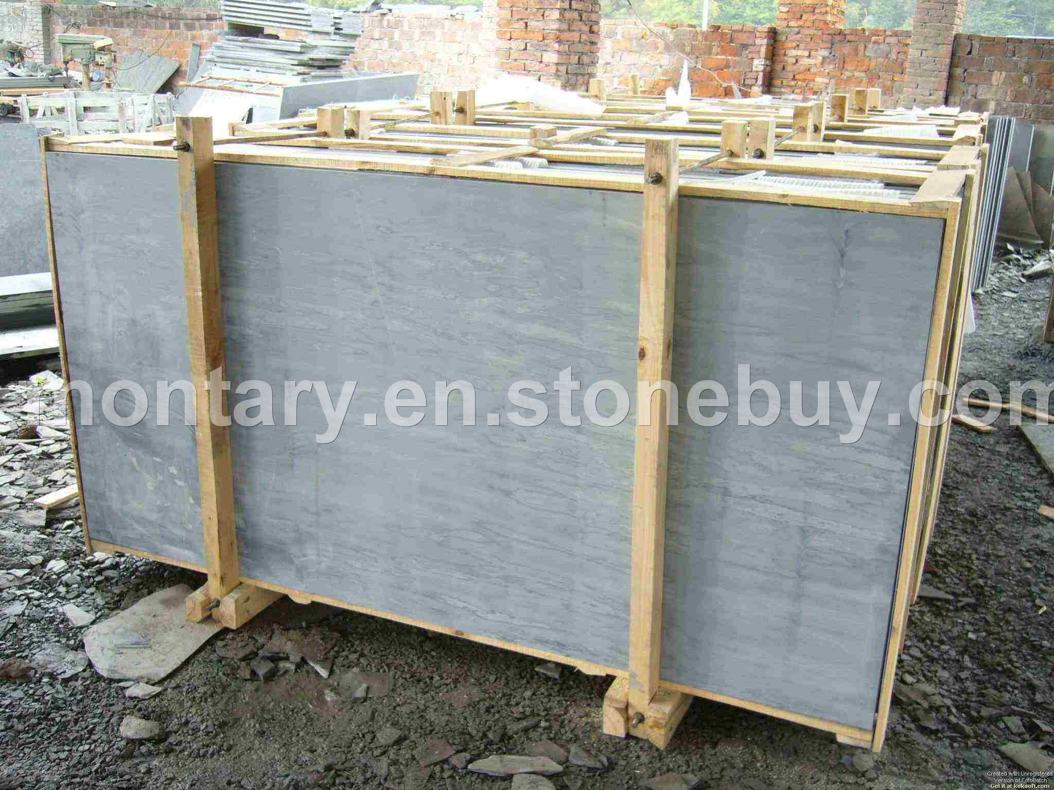 S1916 black slate slab
