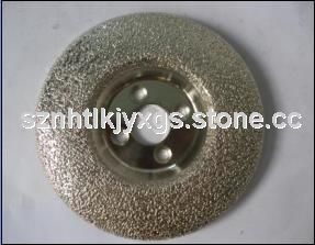 Vacuum brazed diamond cup wheel with flange