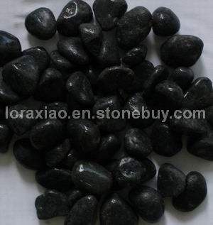 Black machine-made pebbles wholesaler