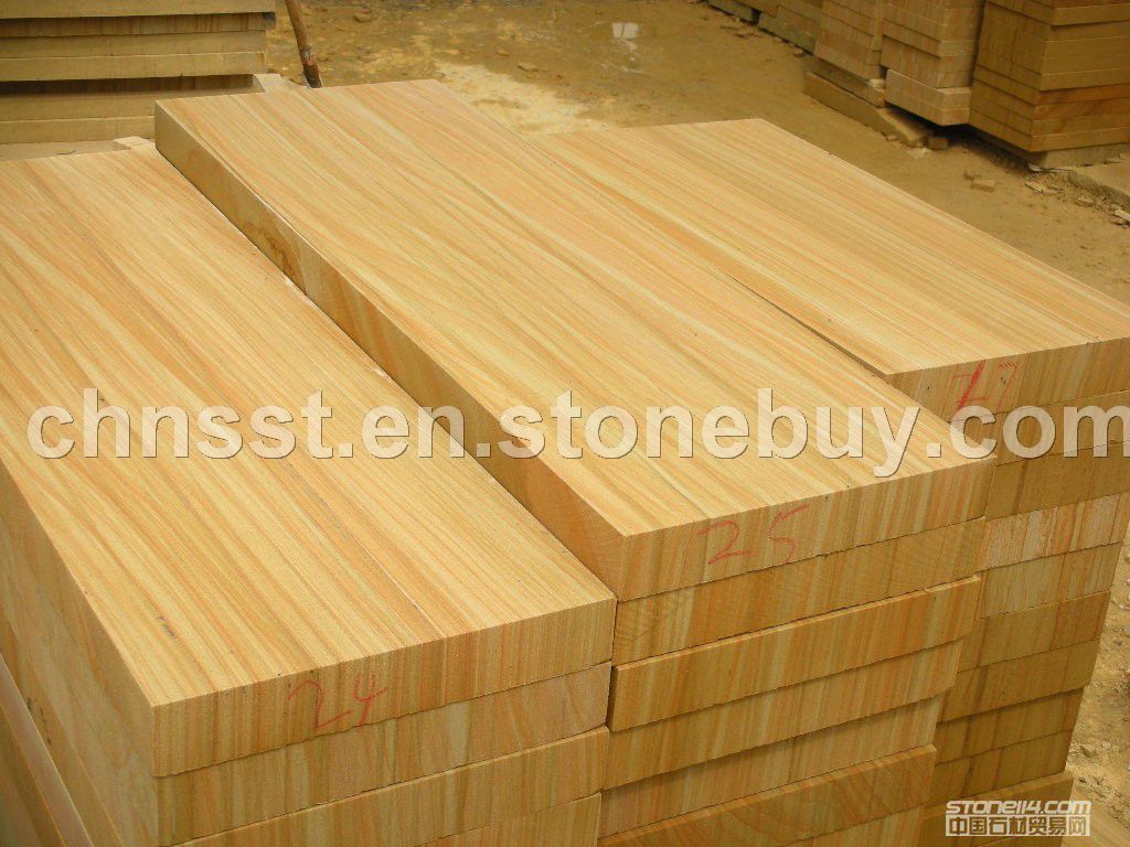 Wooden vein sandstone slab
