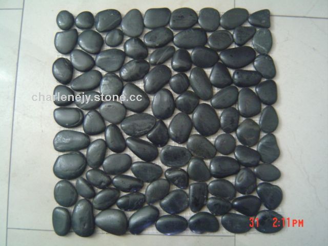 pebbles on net