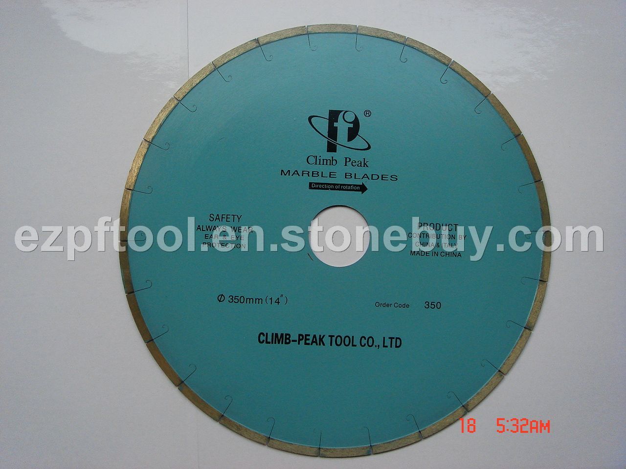 Marble circle blade(fish hook slots or  narrow/straight slots)