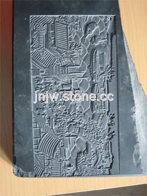 display of stone-engraving sample