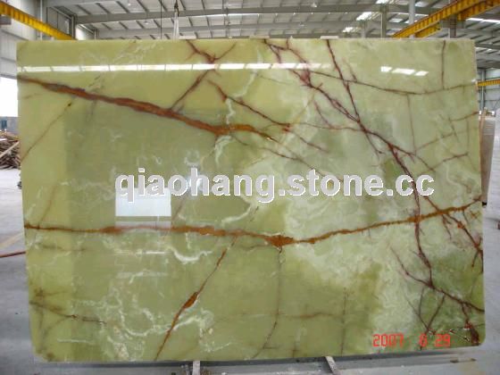 slabs of green onyx