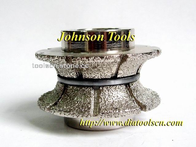 Vacuum brazed diamond router bits
