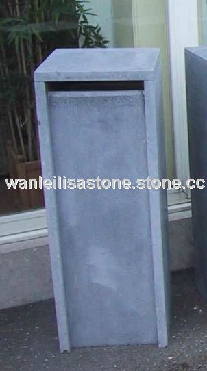 blue limestone mailbox