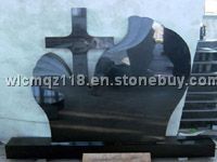 black gravestone