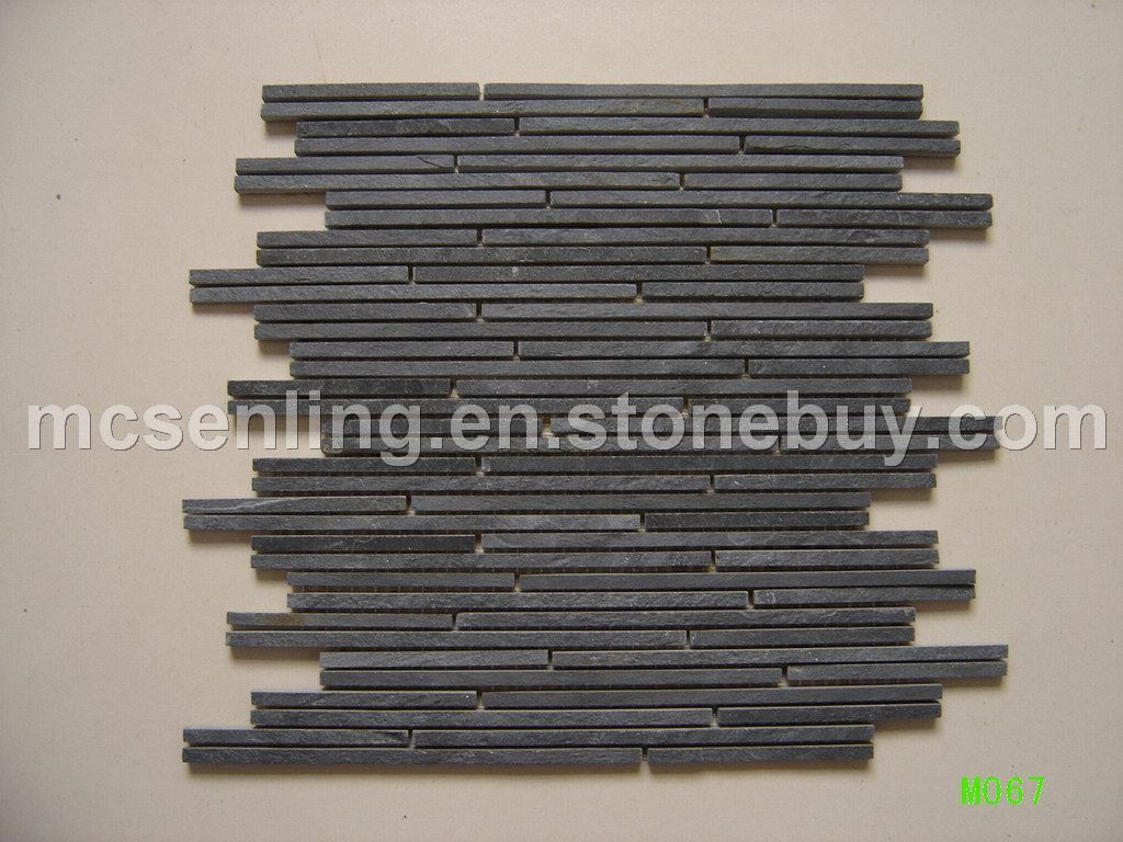 black slate mosaic