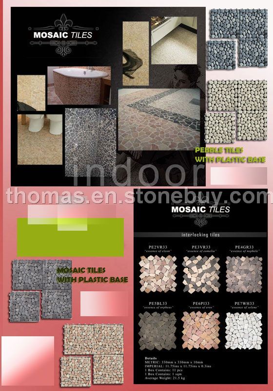 Mosaic tiles connecting system