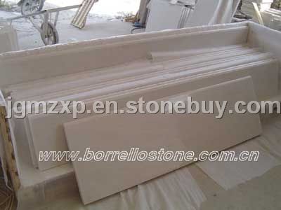 snow white marble step stair