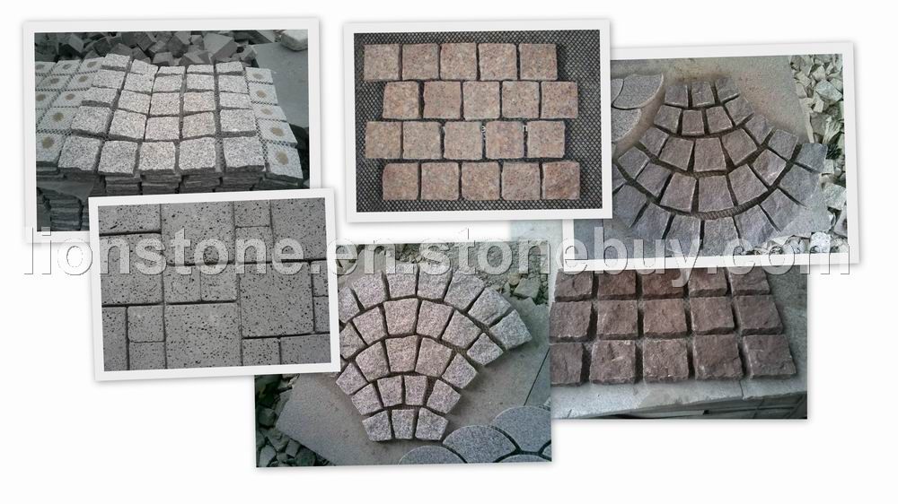 Paving stone with mesh