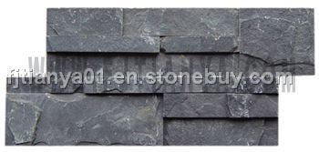 black slate wall stone