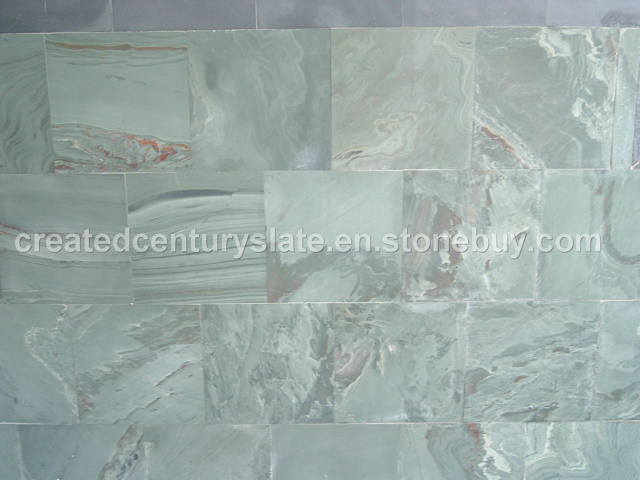 polished green rusty flooring slate tile