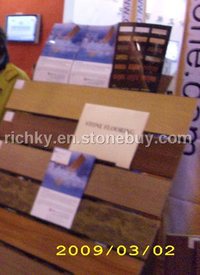 Man-made stone flooring Wood Look