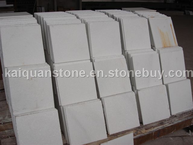 white marble tiles