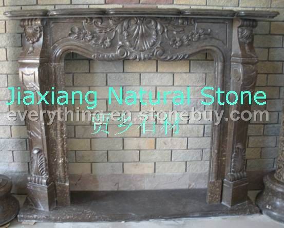 Brown Marble Fireplace