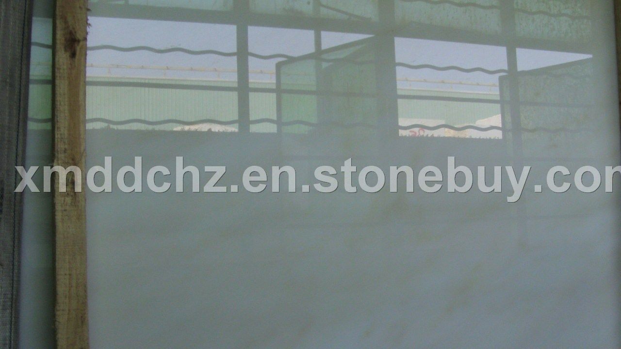 Yellow vein moon white marble