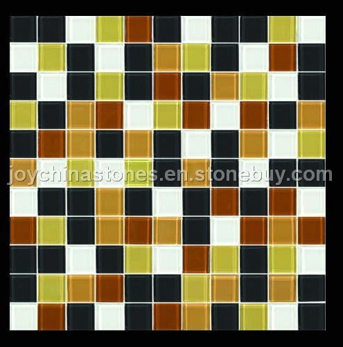 Glass mosaic for tub surround, vanity top, shower wall and floor