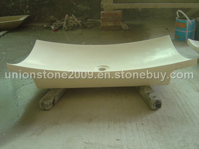 Cream marble vessel (basins,vessel)