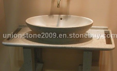 Travertine Vessel (basin sinks)