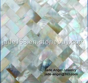 Freshwater shell mosaic tile