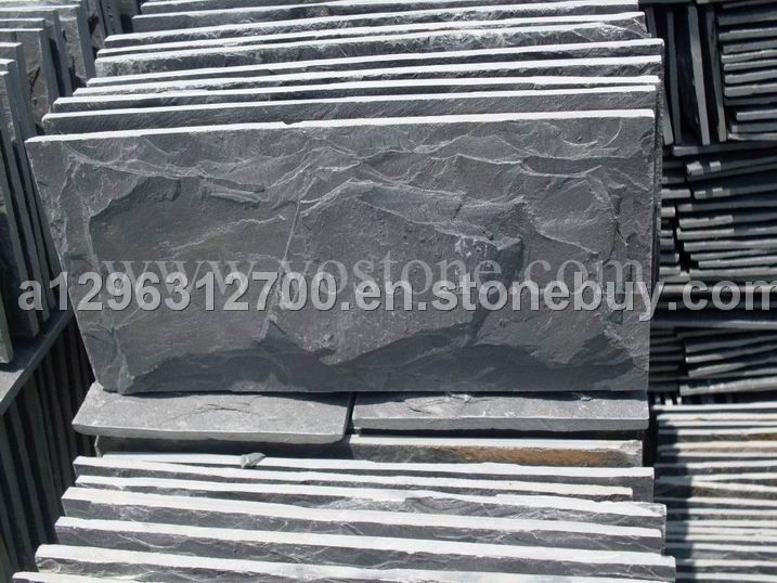 Black slate mushroom tile