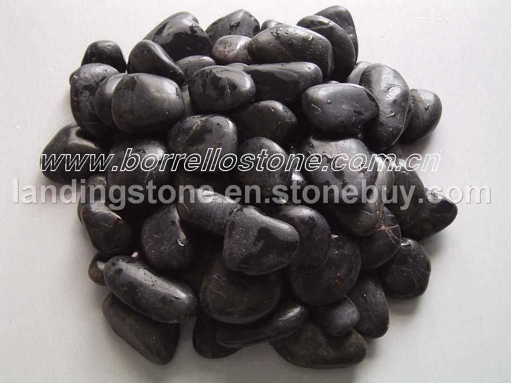 black pbble and cobble stone