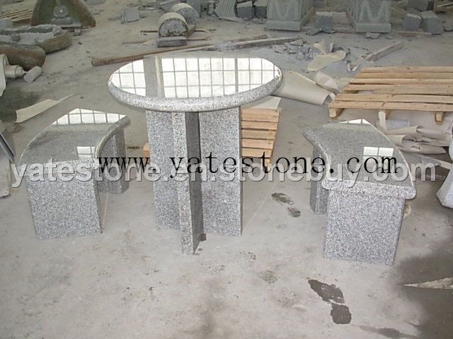 Granite table and bench