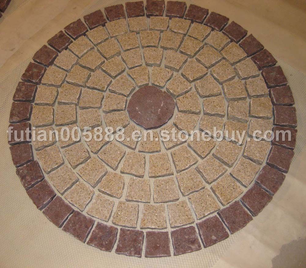 Ocean red/G682 paving stone on mesh