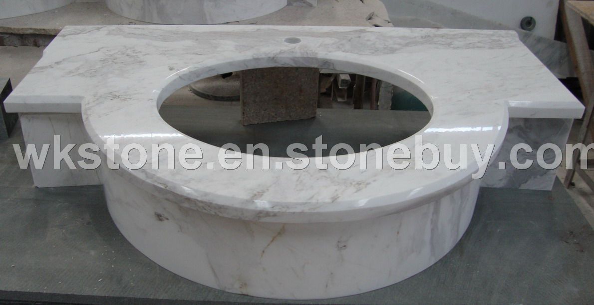 volakas white marble vanity top