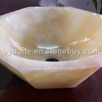 Yellow  stone sink