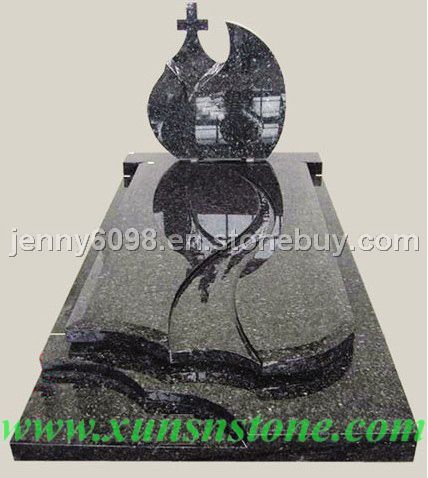 Black granite stone Tombstone