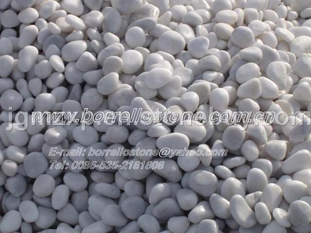 sell snow white marble pebble