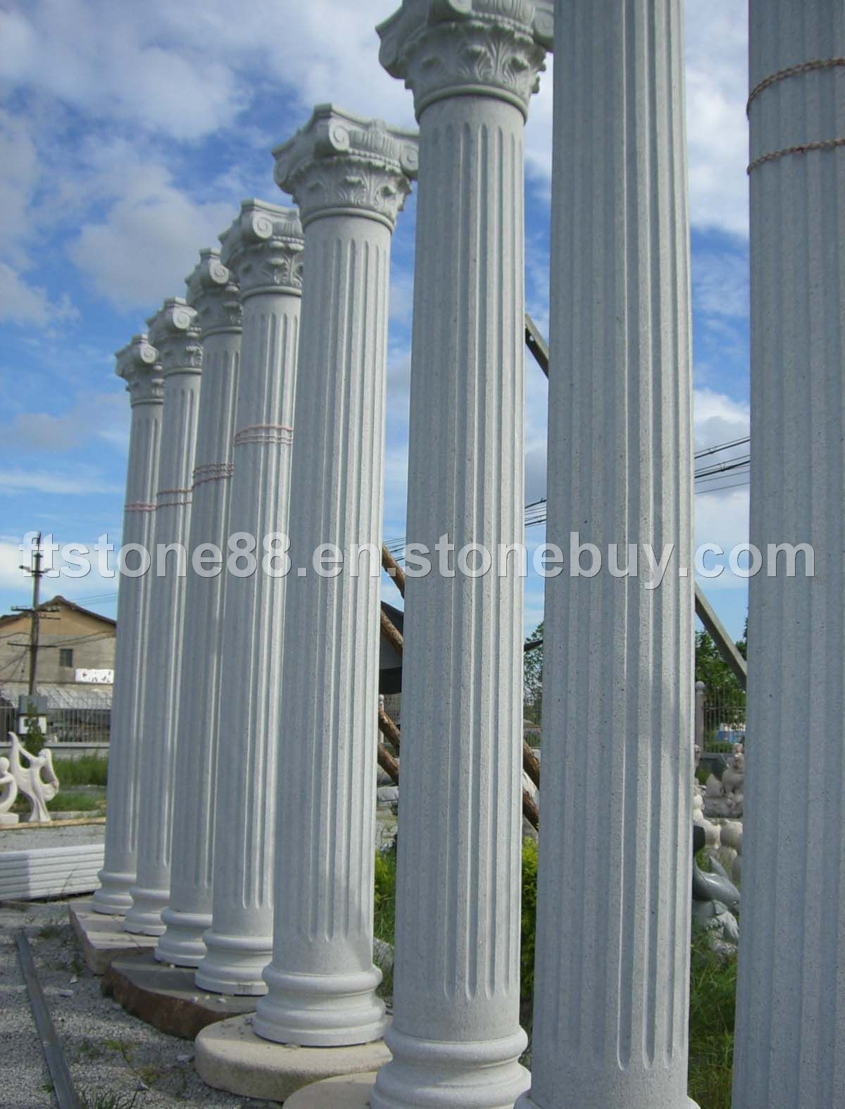 Sell stone pillar, mosaic pattern