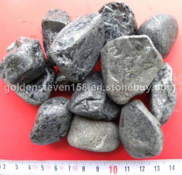 black pebbles