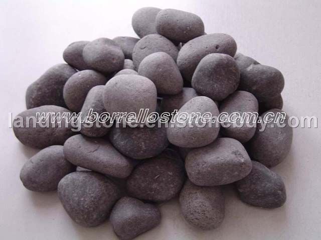 pure black pebble, black cobble