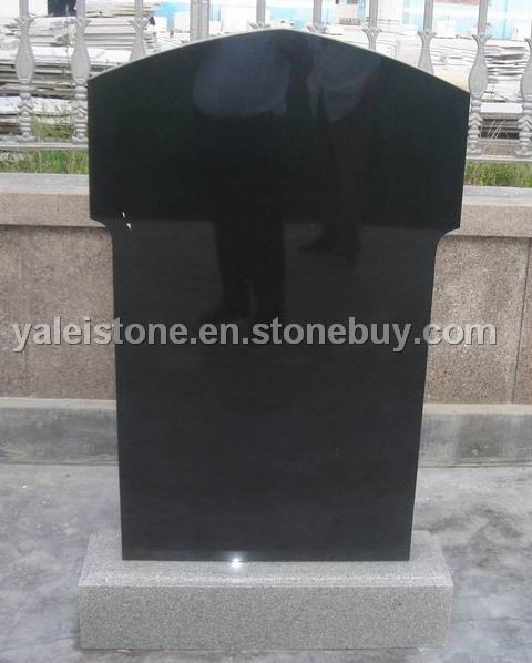 black gravestone