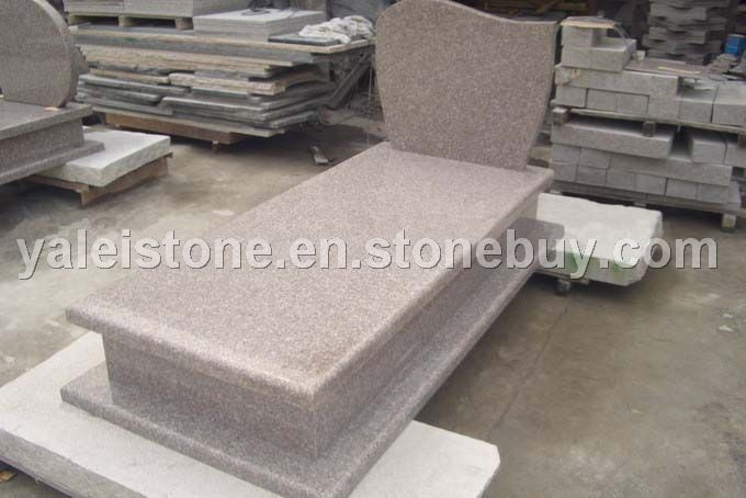 red granite gravestone
