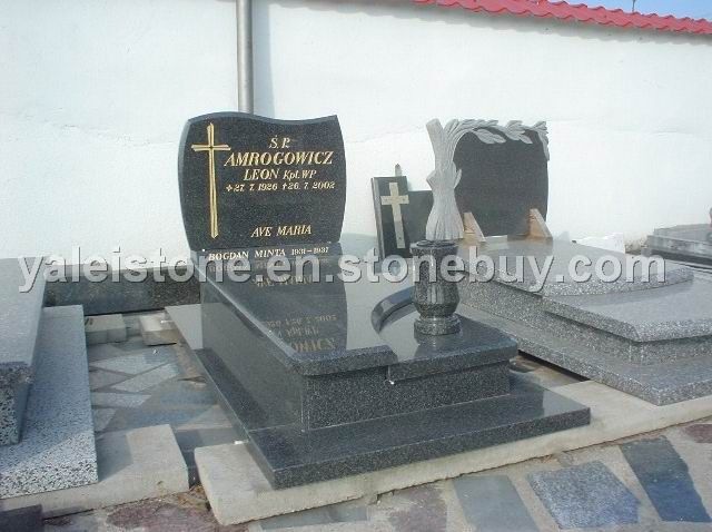 grey granite headstone