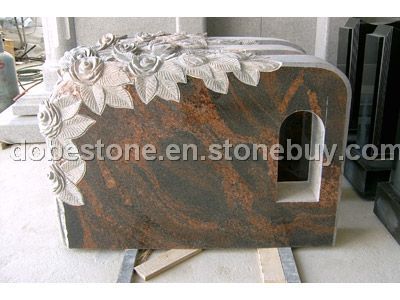 red granite headstone
